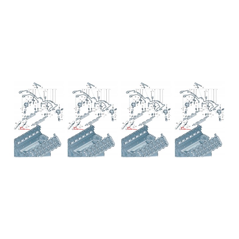 kit di 4 iniettori 07P906036L — Audi A8 Volkswagen Oe