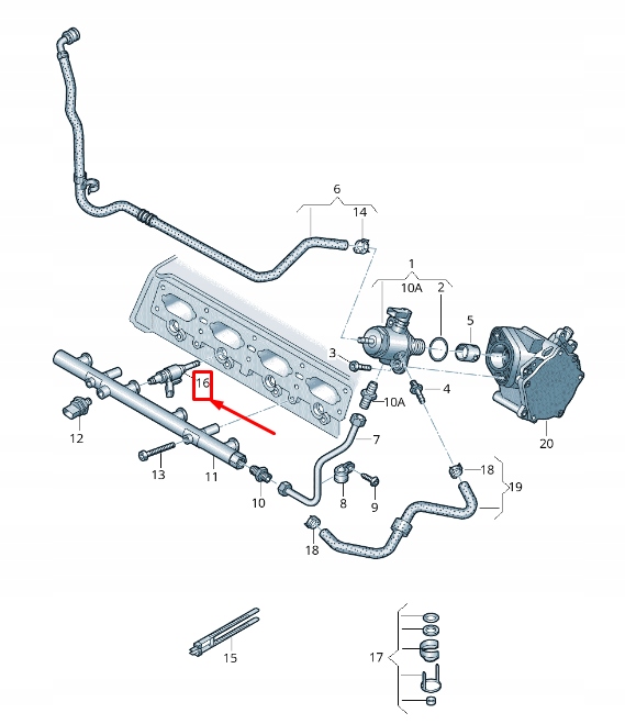 kit di 4 iniettori 06G906036AF — Audi TT Volkswagen Oe
