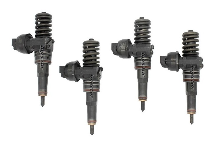 Vw Touran 1.9 TDI 77 KW 105 HP kit di 4 iniettori usati BOSCH 038130073BL, 038130073BN